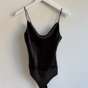 House of Harlow 1960 Silky Cowl Neck Bodysuit - Black